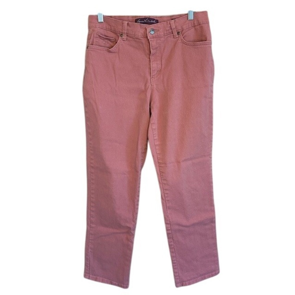 Gloria Vanderbilt Women's Rose Pink Amanda Straight Leg Stretch Jeans Size‎ 12